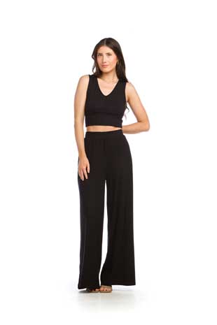 PP-16842 - HIGH WAISTED RIBBED WIDE LEG PANTS - Colors: AS SHOWN - Available Sizes:XS-XXL - Catalog Page:76 